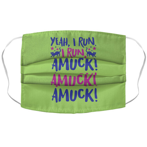 I Run Amuck Parody Accordion Face Mask