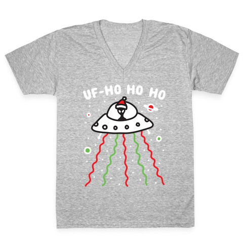 UF-Ho Ho Ho Santa Alien V-Neck Tee Shirt