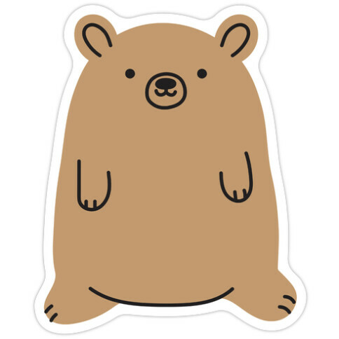 Fat Bear Die Cut Sticker