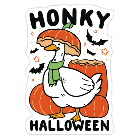 Honky Halloween Die Cut Sticker