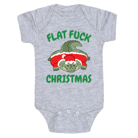 Flat F*** Christmas Baby One-Piece