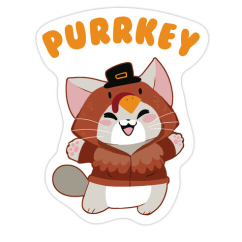 Purrkey Die Cut Sticker