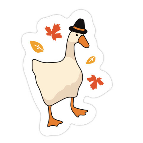 Happy Honksgiving Goose Die Cut Sticker