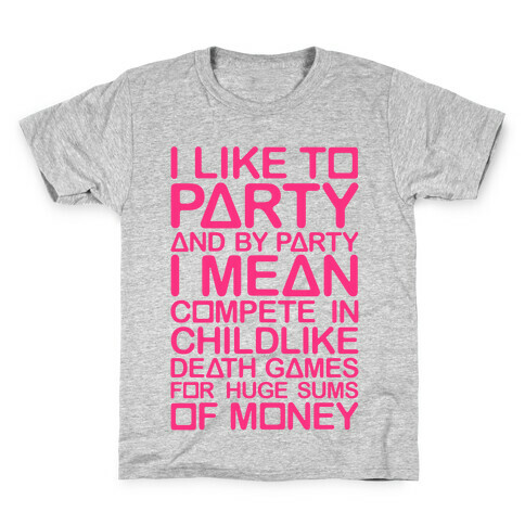 I Like To Party Squid Game Parody Kids T-Shirt