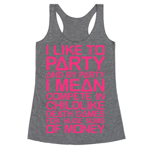 I Like To Party Squid Game Parody Racerback Tank Top