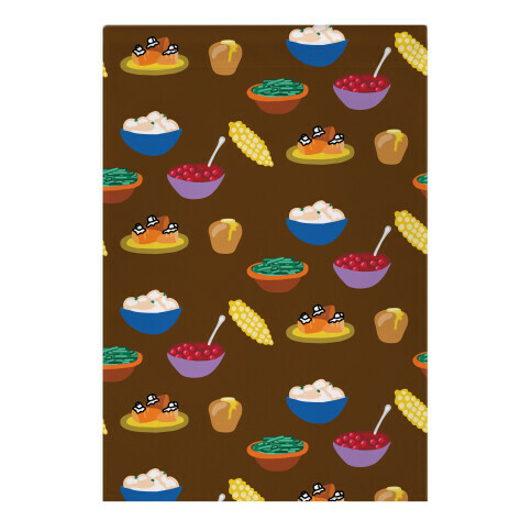 Thanksgiving Sides Pattern Garden Flag