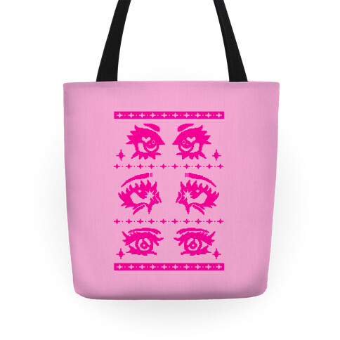 Anime Eyes Ugly Sweater Tote