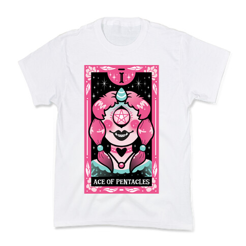Creepy Cute Tarot: Ace Of Pentacles Kids T-Shirt