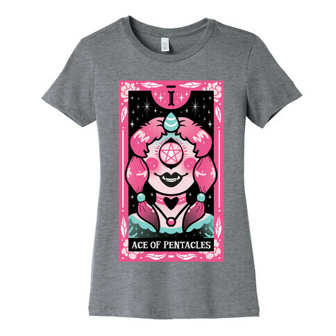 Creepy Cute Tarot: Ace Of Pentacles Womens T-Shirt