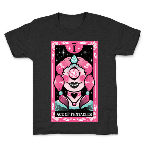 Creepy Cute Tarot: Ace Of Pentacles Kids T-Shirt