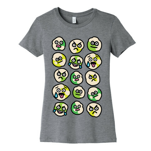 Wasabi Peas Pattern Womens T-Shirt