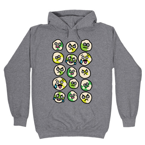 Wasabi Peas Pattern Hooded Sweatshirt