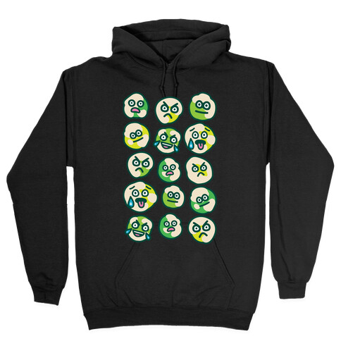 Wasabi Peas Pattern Hooded Sweatshirt