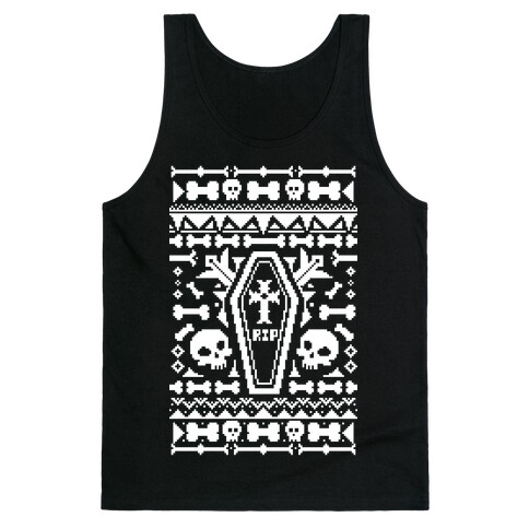 Coffins and Skulls Ugly Sweater Tank Top