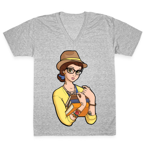 Hipster Belle V-Neck Tee Shirt