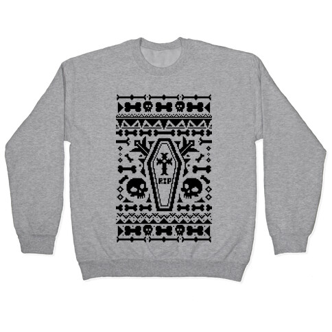Coffins and Skulls Ugly Sweater Pullover