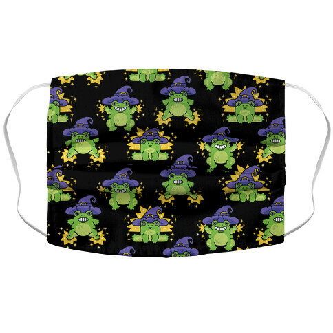 Magical Frog Witch Pattern Accordion Face Mask