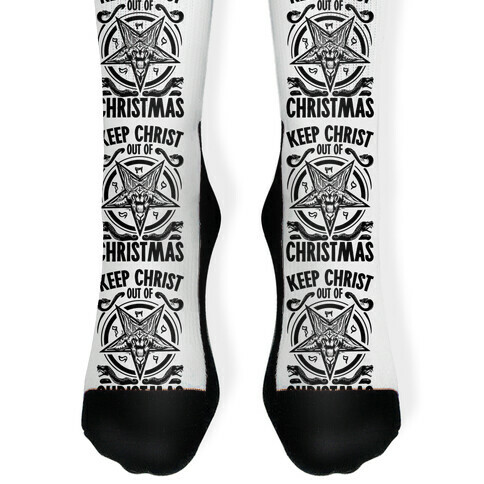 Keep Christ Out of Christmas Baphomet  Sock