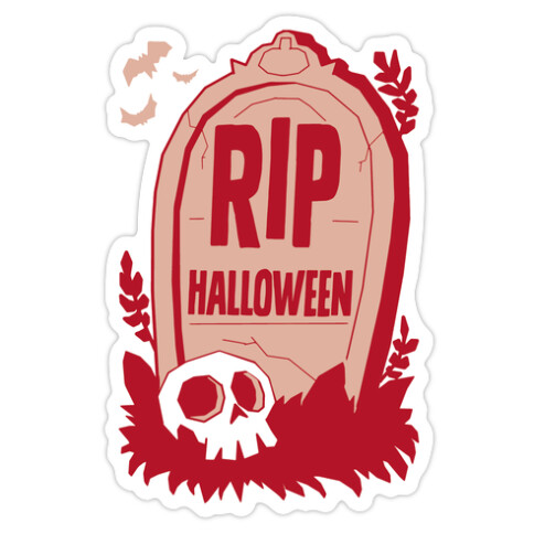 RIP Halloween Die Cut Sticker