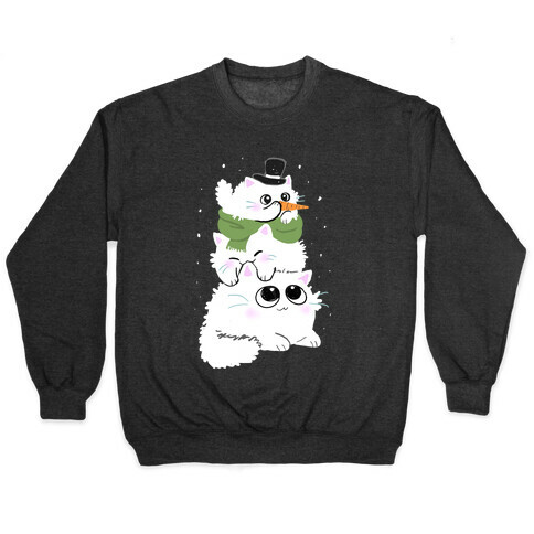 Cat Stack Snowman Pullover