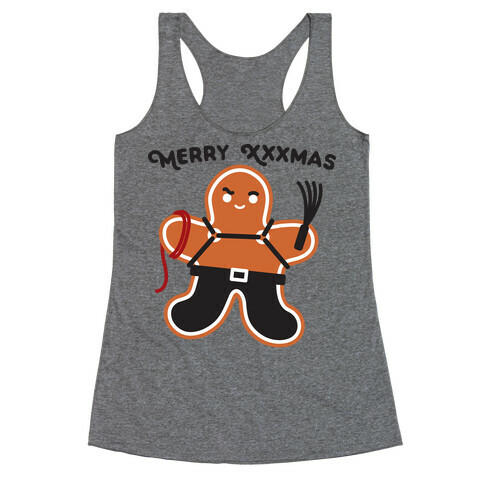 Merry XXXmas Gingerbread Racerback Tank Top