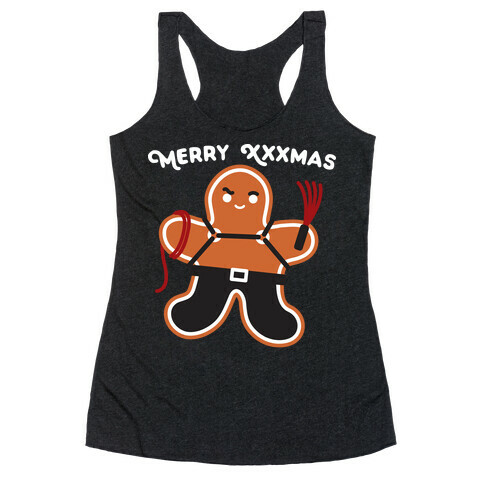 Merry XXXmas Gingerbread Racerback Tank Top