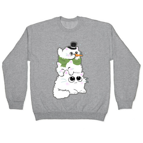 Cat Stack Snowman Pullover