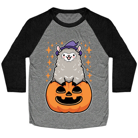 Cute Halloween Alpaca Baseball Tee