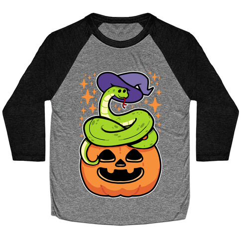 Cute Halloween Snake Baseball Tee