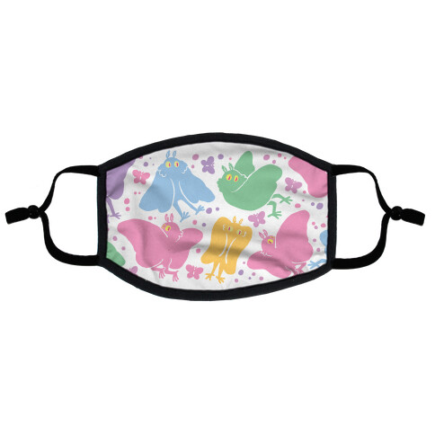 Cute Pastel Mothman Pattern Flat Face Mask