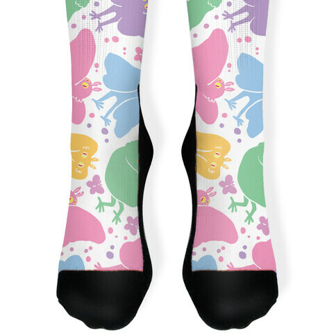 Cute Pastel Mothman Pattern Sock