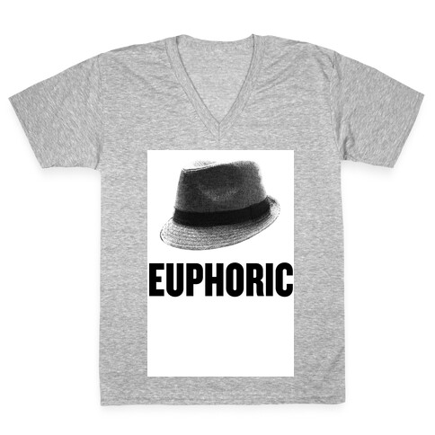 Euphoric Fedora V-Neck Tee Shirt