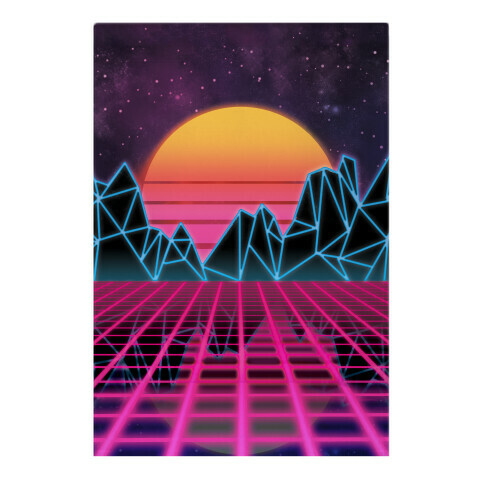 Synthwave Garden Flag