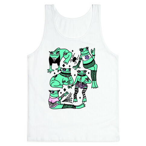 Goth Frogs Pattern Tank Top