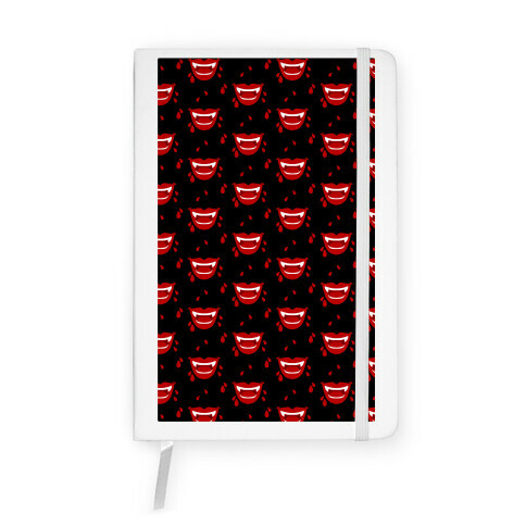 Red Vampire Lips Pattern Notebook