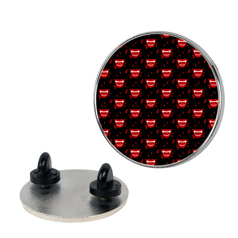 Red Vampire Lips Pattern Pin