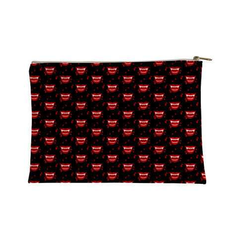 Red Vampire Lips Pattern Accessory Bag
