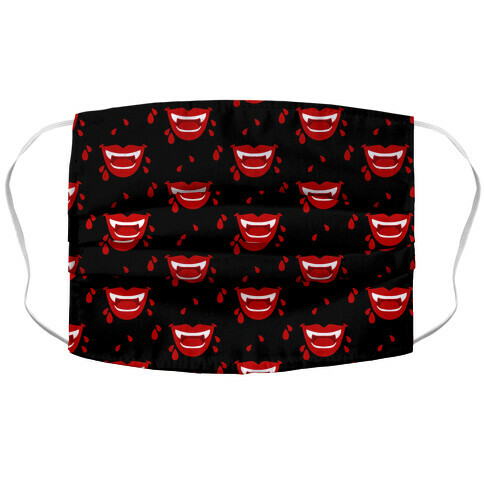 Red Vampire Lips Pattern Accordion Face Mask