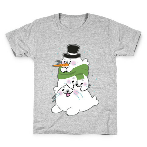 Seal Stack Snowman Kids T-Shirt