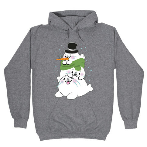 Seal Stack Snowman Hooded Sweatshirt