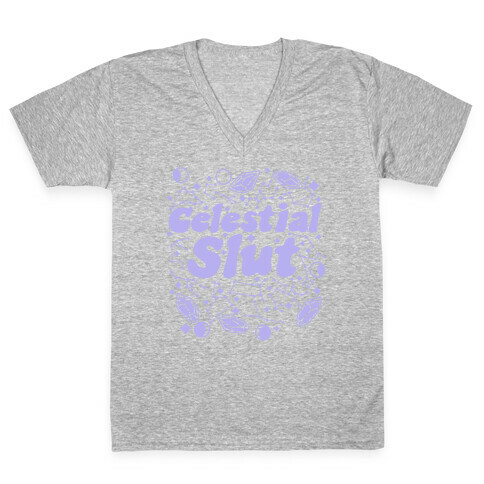 Celestial Slut Purple V-Neck Tee Shirt