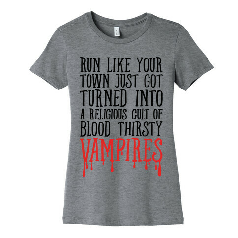 Run Like Your Town Is Vampires Parody Womens T-Shirt