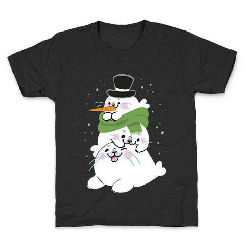 Seal Stack Snowman Kids T-Shirt