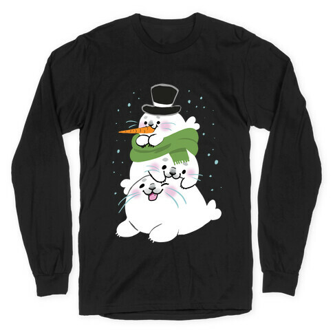 Seal Stack Snowman Long Sleeve T-Shirt