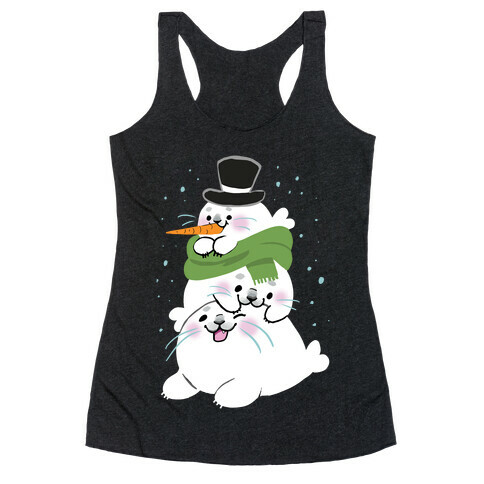 Seal Stack Snowman Racerback Tank Top