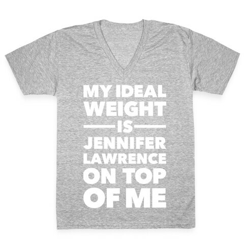 Ideal Weight (Jennifer Lawrence) V-Neck Tee Shirt