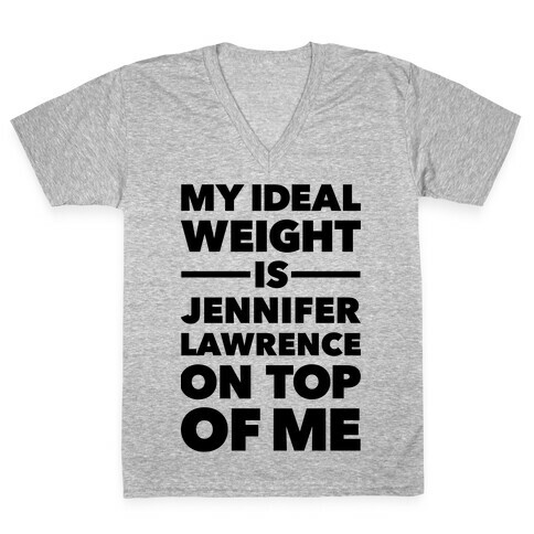 Ideal Weight (Jennifer Lawrence) V-Neck Tee Shirt