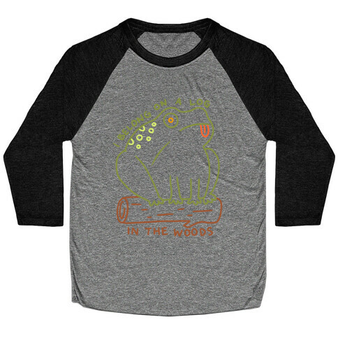 I Belong On A Log In The Woods Frog Baseball Tee