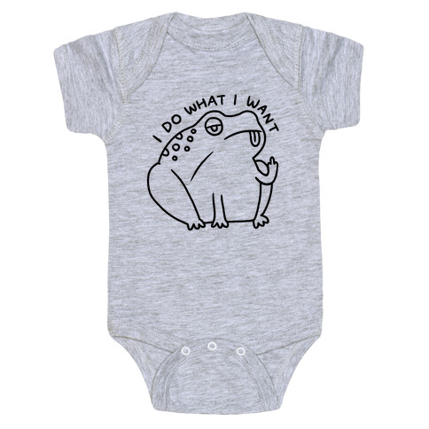 I Do What I Want Frog Baby One-Piece