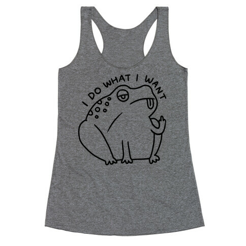 I Do What I Want Frog Racerback Tank Top